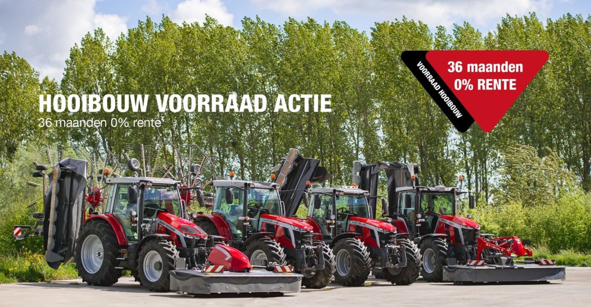 Profiteer tot 1 mei 2024 van deze super scherpe financieringsactie op de voorraadmodellen uit het MF hooibouw assortiment!