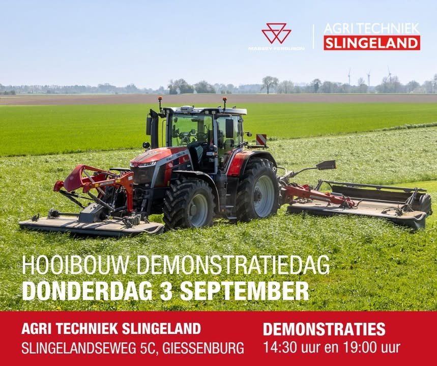 Op donderdag 3 september organiseert Agri Techniek Slingeland samen met Massey Ferguson een hooibouwdemodag in Giessenburg.Bekijk het complete program